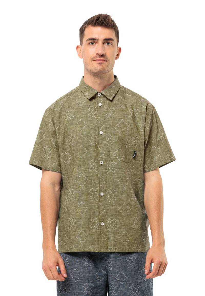 Jack Wolfskin Kurzarm Hemd Herren Karana Shirt Men L bay leaf Bay Leaf von Jack Wolfskin