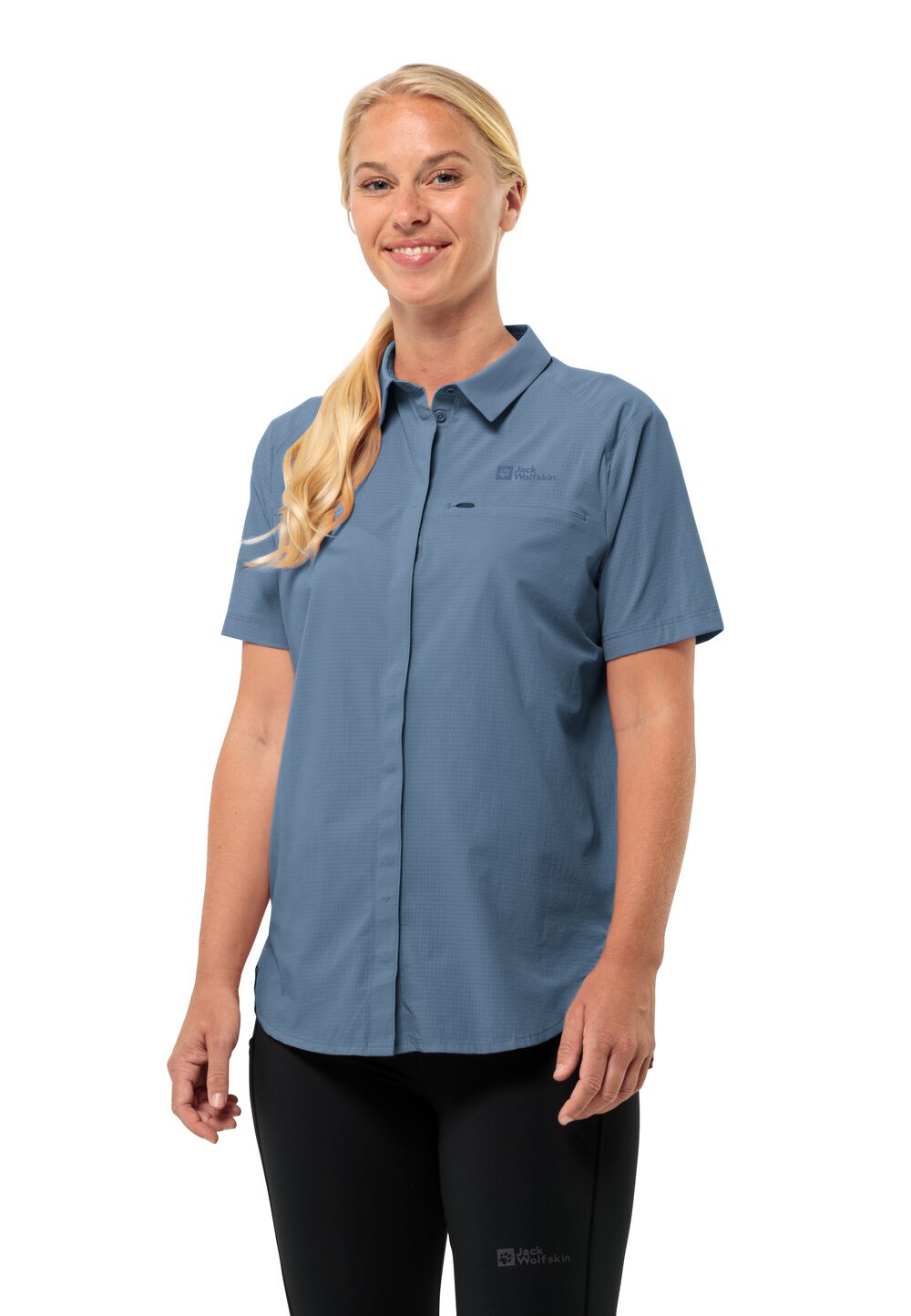 Jack Wolfskin Kurzarm Wanderbluse Damen Vandra S/S Shirt Women M elemental blue elemental blue von Jack Wolfskin