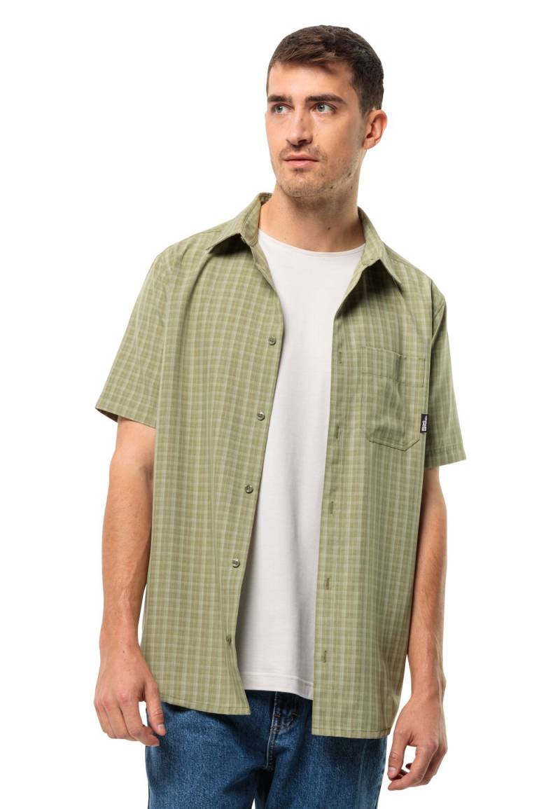 Jack Wolfskin Kurzarm Wanderhemd Herren EL Dorado Shirt Men S bay leaf check Bay Leaf Check von Jack Wolfskin