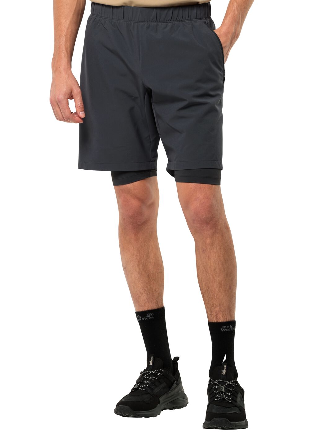 Jack Wolfskin Kurze Hose Herren Bike Commute Shorts Men S phantom phantom von Jack Wolfskin