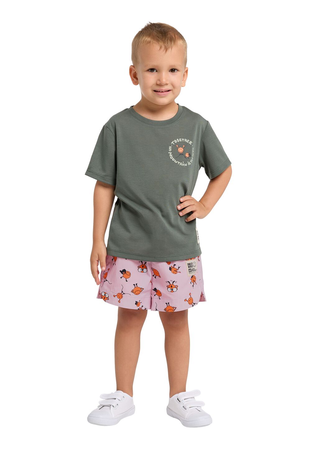 Jack Wolfskin Kurze Hose Kinder Smileyworld Shorts Kids 104 icon water lily Icon Water Lily von Jack Wolfskin