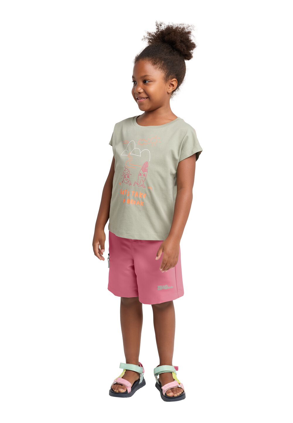 Jack Wolfskin Kurze Hose Kinder Turbulence Shorts Kids 116 soft pink soft pink von Jack Wolfskin