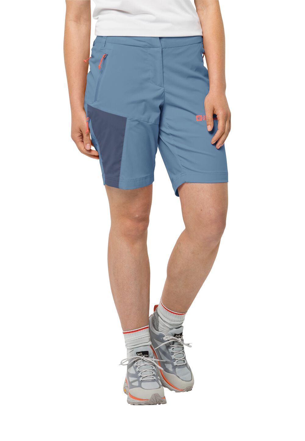 Jack Wolfskin Kurze Softshellhose Damen Glastal Shorts Women 34 elemental blue Elemental Blue von Jack Wolfskin