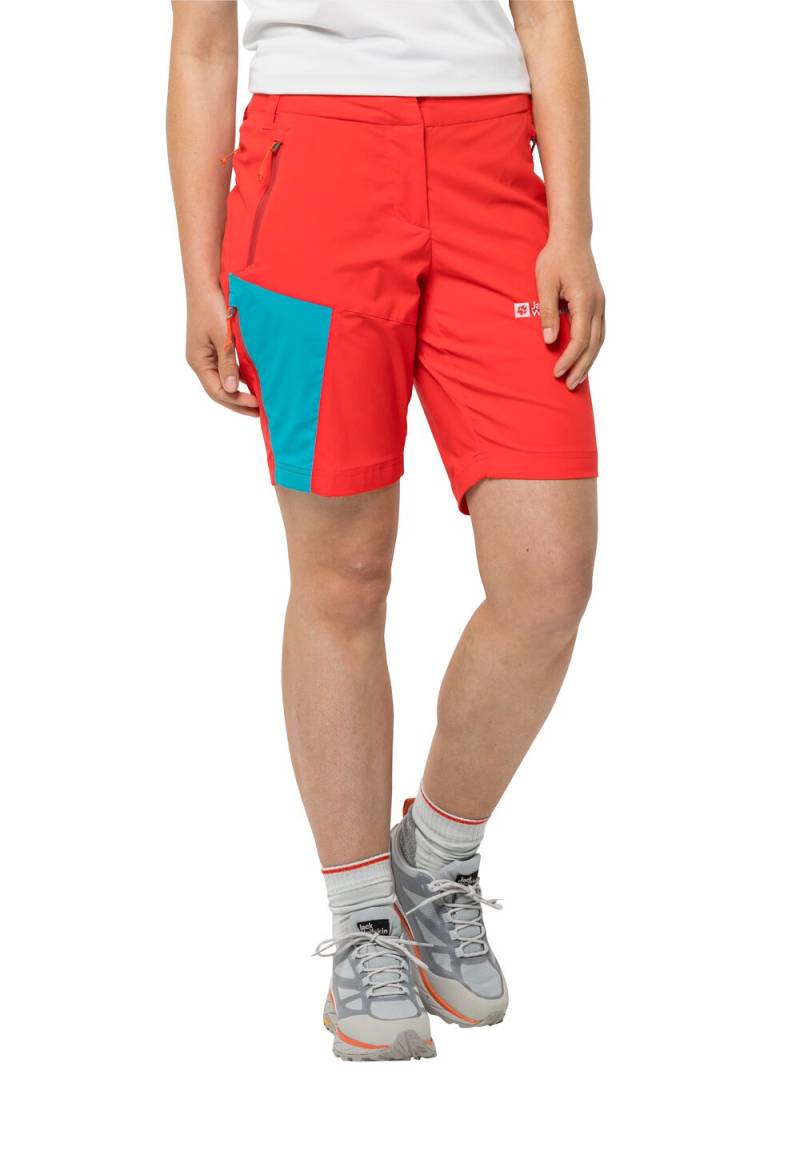 Jack Wolfskin Kurze Softshellhose Damen Glastal Shorts Women 34 tango orange tango orange von Jack Wolfskin