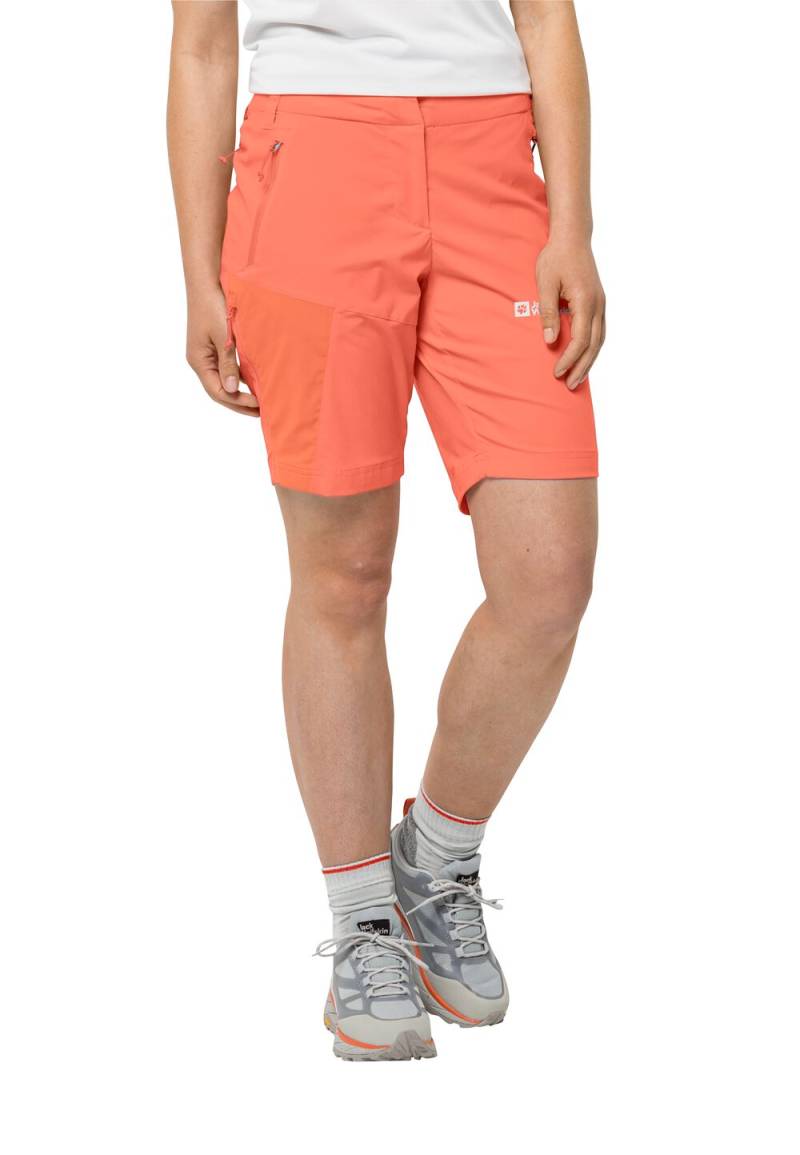 Jack Wolfskin Kurze Softshellhose Damen Glastal Shorts Women 38 rot digital orange von Jack Wolfskin