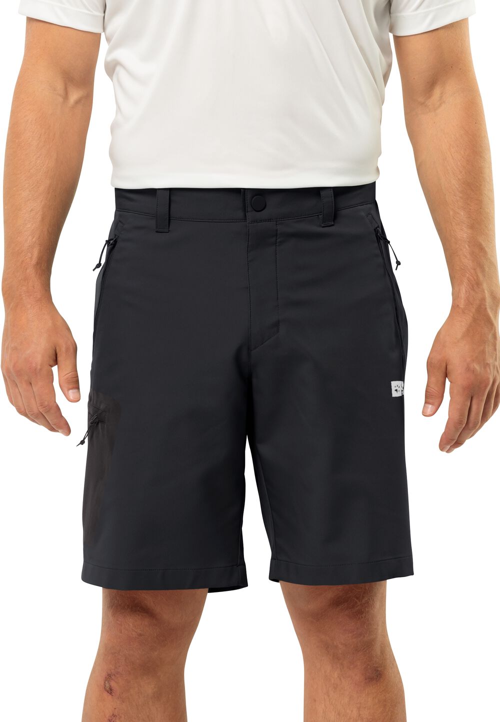 Jack Wolfskin Kurze Softshellhose Herren Active Track Shorts Men 52 black black von Jack Wolfskin