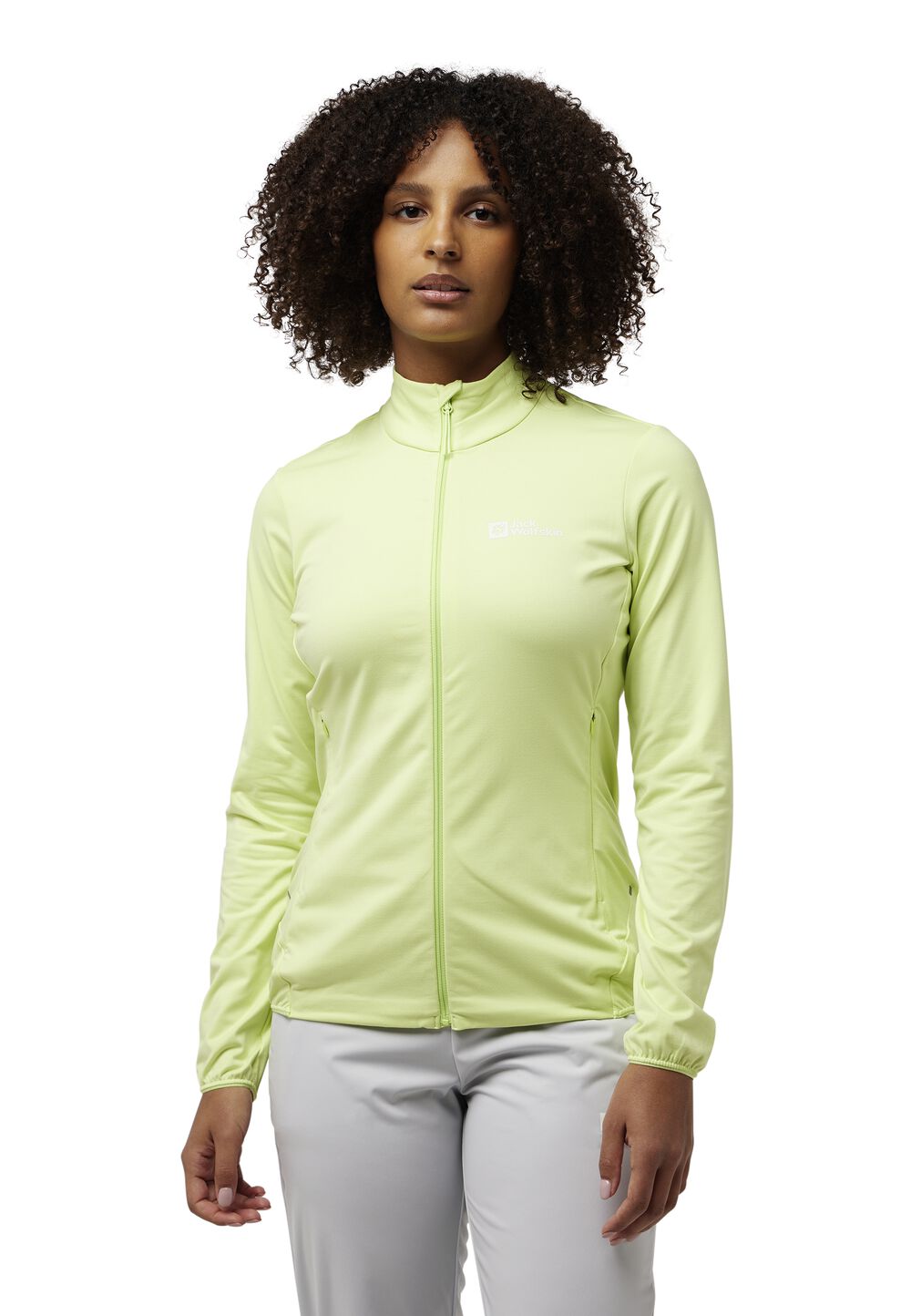 Jack Wolfskin Langarm Funktionsjacke Damen Prelight Trail FZ Women S cool matcha cool matcha von Jack Wolfskin