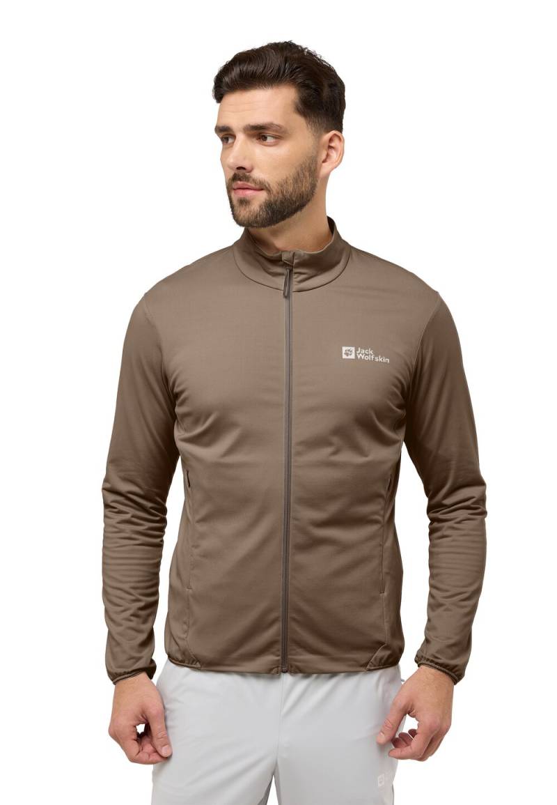 Jack Wolfskin Langarm Funktionsjacke Herren Prelight Trail FZ Men 2XL cold coffee cold coffee von Jack Wolfskin