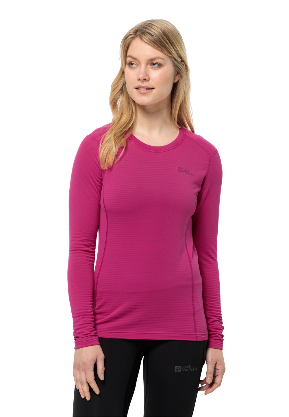 Jack Wolfskin Langarm Funktionsshirt Damen Infinite L/S Women XL new magenta new magenta von Jack Wolfskin