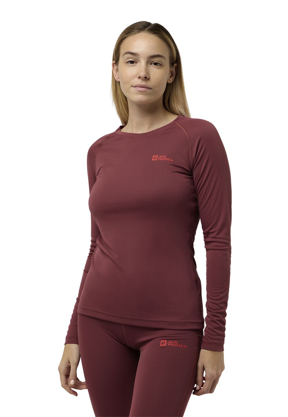 Jack Wolfskin Langarm Funktionsshirt Damen Infinite Light LS Women M red ochre red ochre von Jack Wolfskin