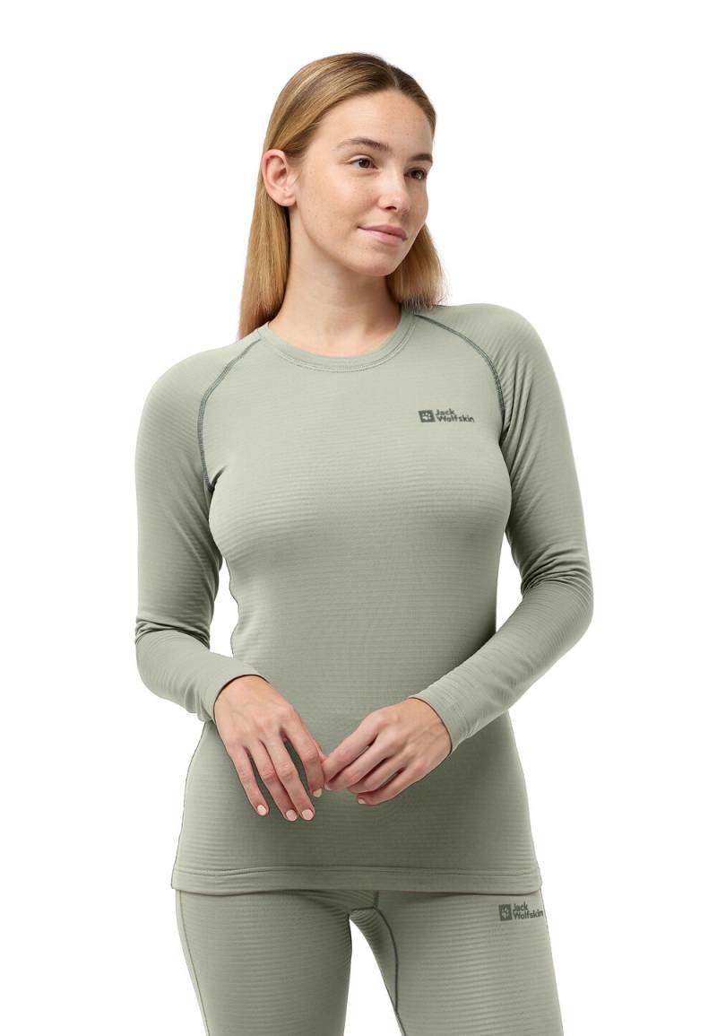 Jack Wolfskin Langarm Funktionsshirt Damen Infinite Warm LS Women 2XL mint leaf mint leaf von Jack Wolfskin