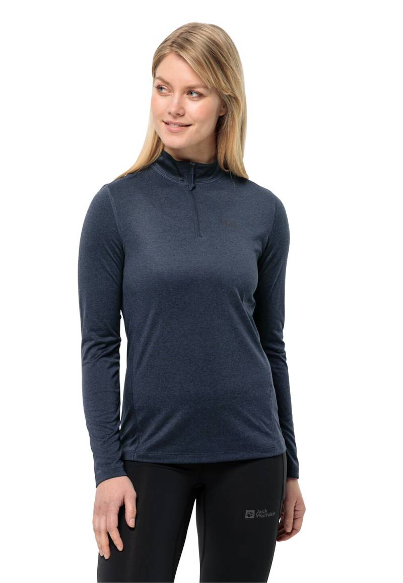 Jack Wolfskin Langarm Funktionsshirt Damen SKY Thermal HZ Women L blau night blue von Jack Wolfskin