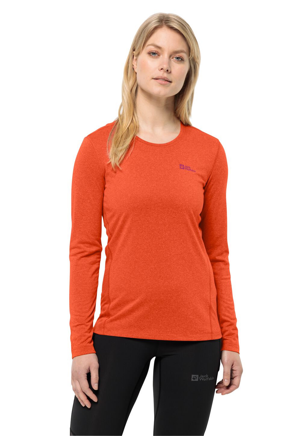 Jack Wolfskin Langarm Funktionsshirt Damen SKY Thermal L/S Women L vibrant orange vibrant orange von Jack Wolfskin