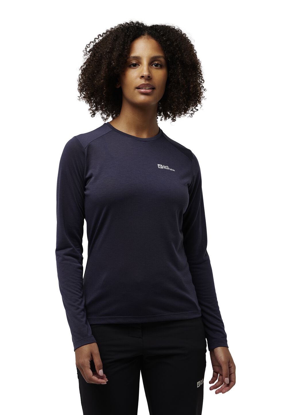 Jack Wolfskin Langarm Funktionsshirt Damen Vonnan LS T-Shirt Women L graphite Graphite von Jack Wolfskin