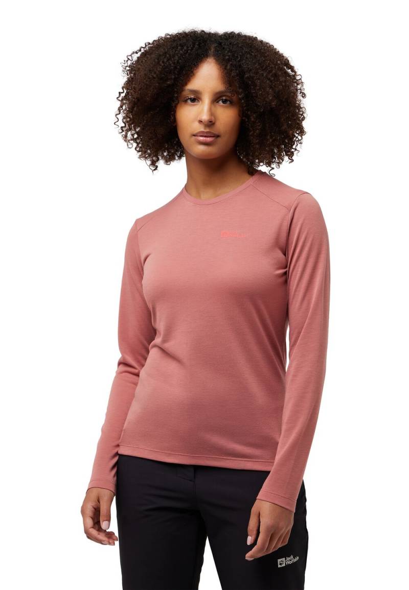 Jack Wolfskin Langarm Funktionsshirt Damen Vonnan LS T-Shirt Women L mineral red mineral red von Jack Wolfskin