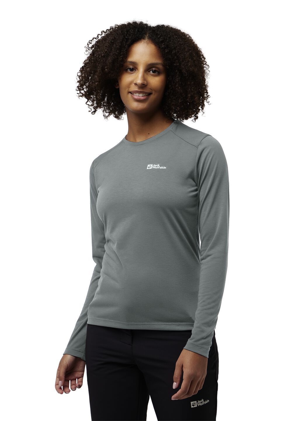 Jack Wolfskin Langarm Funktionsshirt Damen Vonnan LS T-Shirt Women L slate green slate green von Jack Wolfskin