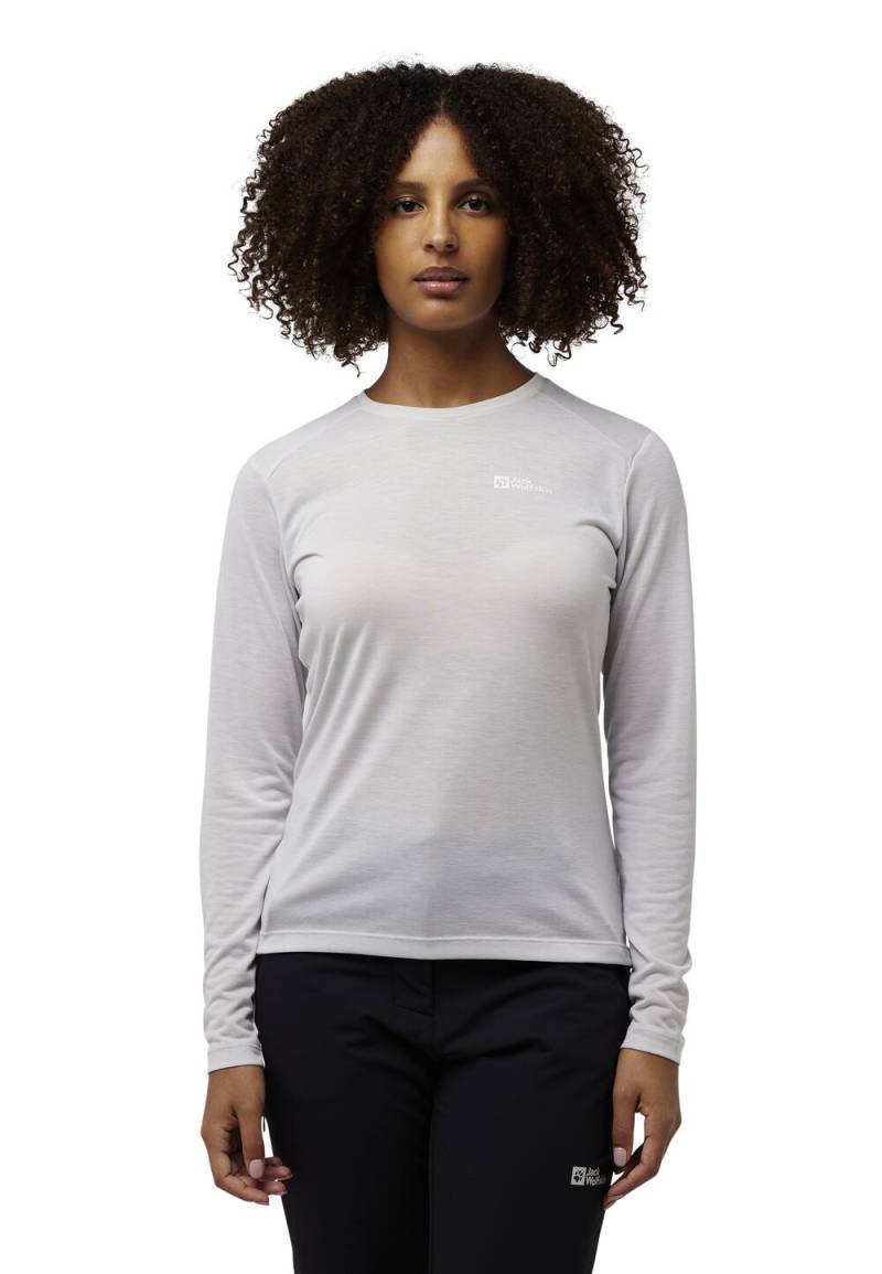 Jack Wolfskin Langarm Funktionsshirt Damen Vonnan LS T-Shirt Women M cool grey Cool Grey von Jack Wolfskin