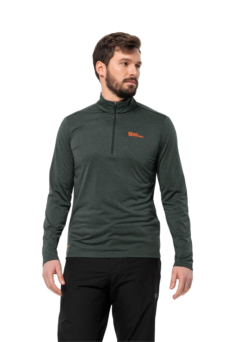 Jack Wolfskin Langarm Funktionsshirt Herren SKY Thermal HZ Men L black olive black olive von Jack Wolfskin