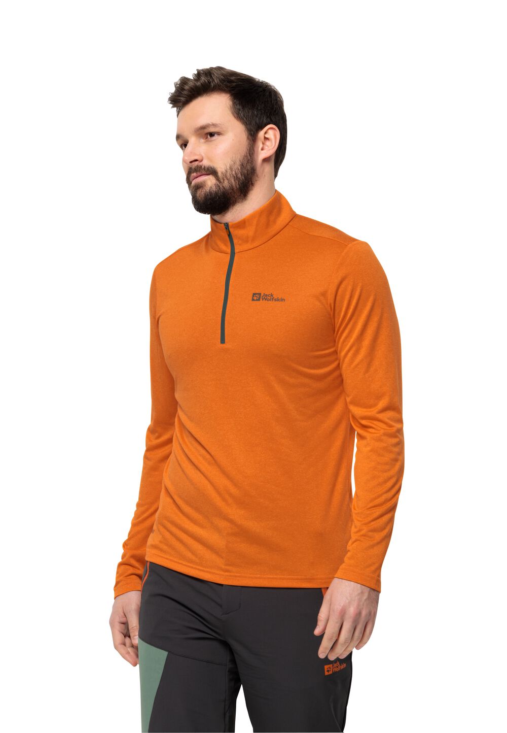 Jack Wolfskin Langarm Funktionsshirt Herren SKY Thermal HZ Men S blood orange blood orange von Jack Wolfskin