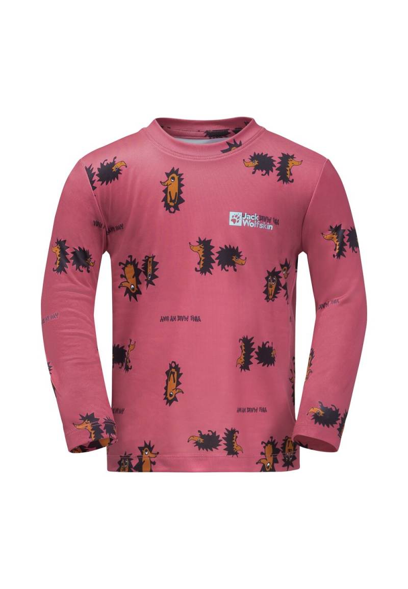 Jack Wolfskin Langarm Funktionsshirt Kinder Gleely Print Longsleeve Kids 116 soft pink 51 soft pink 51 von Jack Wolfskin