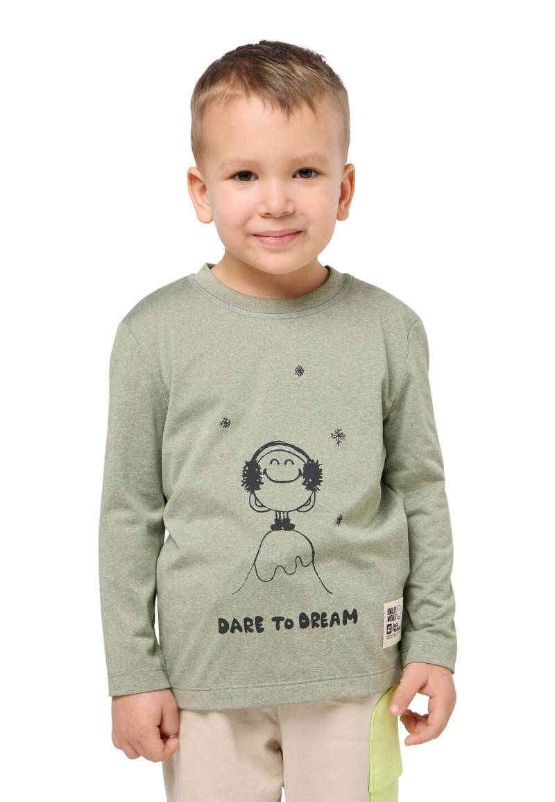 Jack Wolfskin Langarm Funktionsshirt Kinder Smileyworld Longsleeve Kids 104 mint leaf mint leaf von Jack Wolfskin