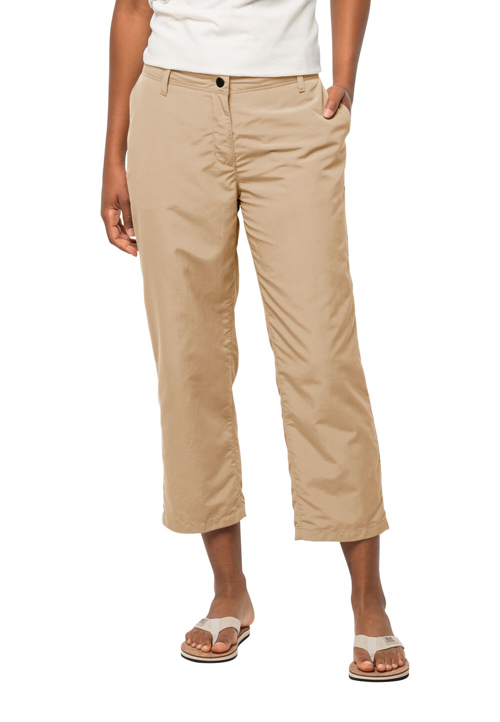 Jack Wolfskin Lange Hose Damen Kalahari 7/8 Pants Women 46 sand storm sand storm von Jack Wolfskin