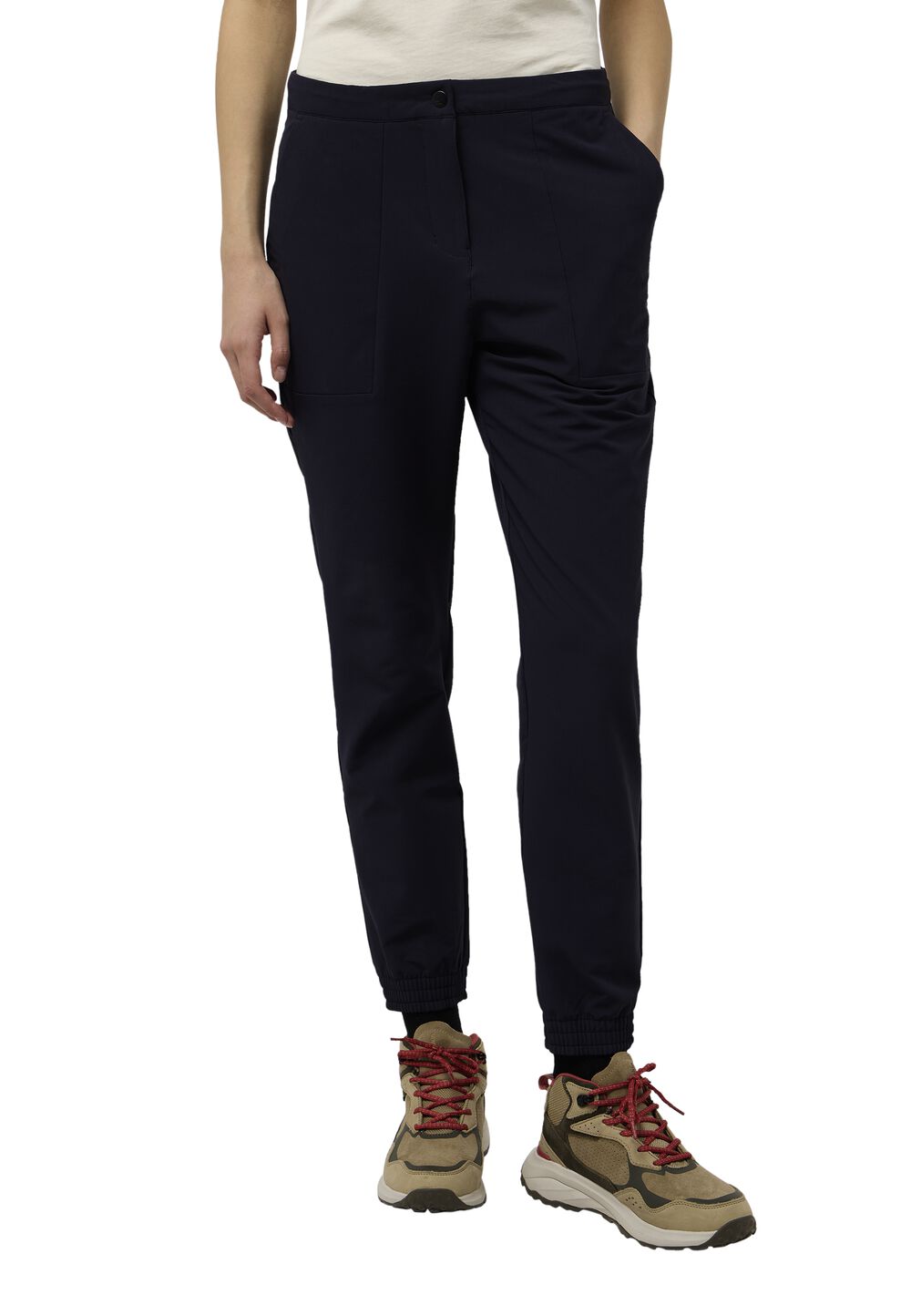 Jack Wolfskin Lange Hose Damen Newport Pants Women 34 dark navy dark navy von Jack Wolfskin