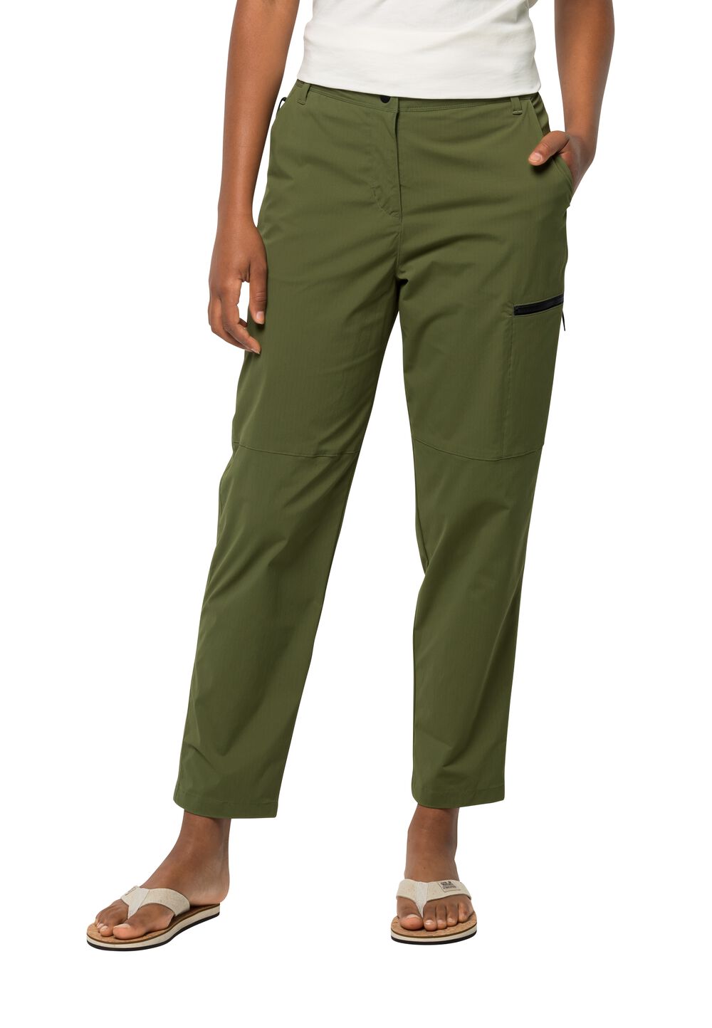 Jack Wolfskin Lange Hose Damen Wanderthirst Pants Women 34 greenwood greenwood von Jack Wolfskin