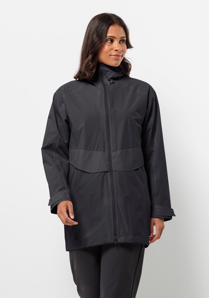 Jack Wolfskin Langjacke »MAINKAI LONG JKT W«, mit Kapuze von Jack Wolfskin