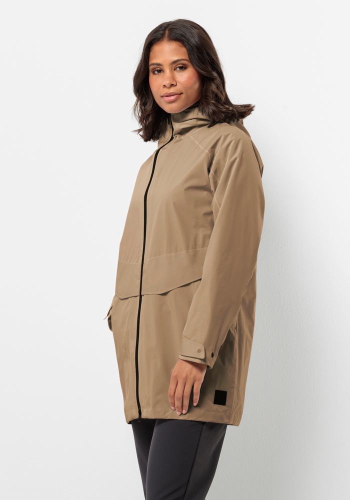 Jack Wolfskin Funktionsjacke »MAINKAI LONG JKT W«, mit Kapuze von Jack Wolfskin