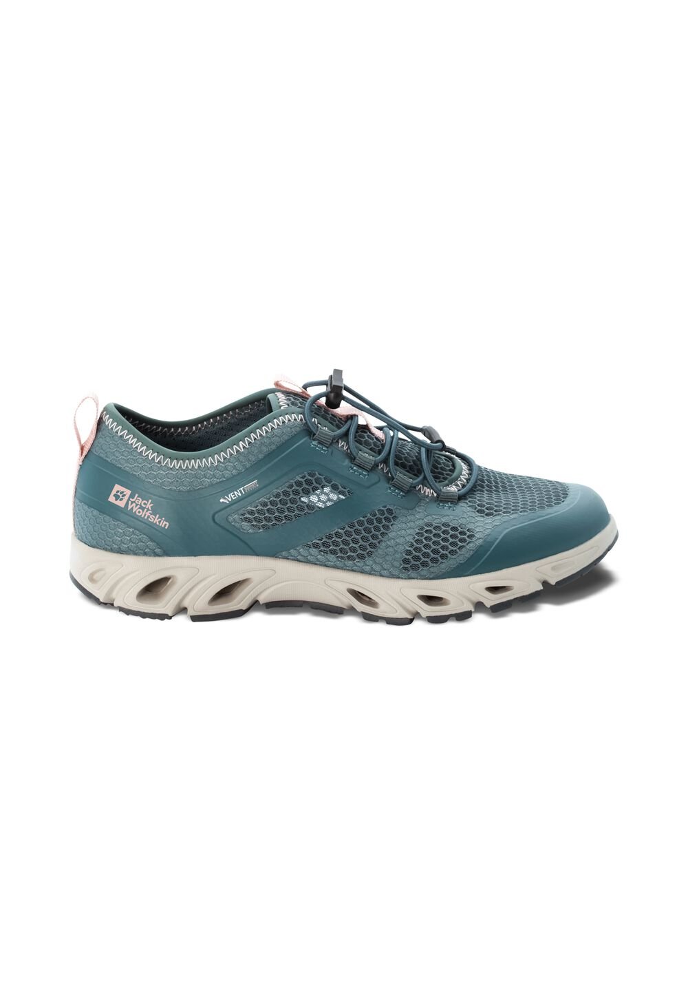 Jack Wolfskin Sommerschuhe Damen Breezer Vent Support System Low Women 37.5 blau bluish grey / rose von Jack Wolfskin