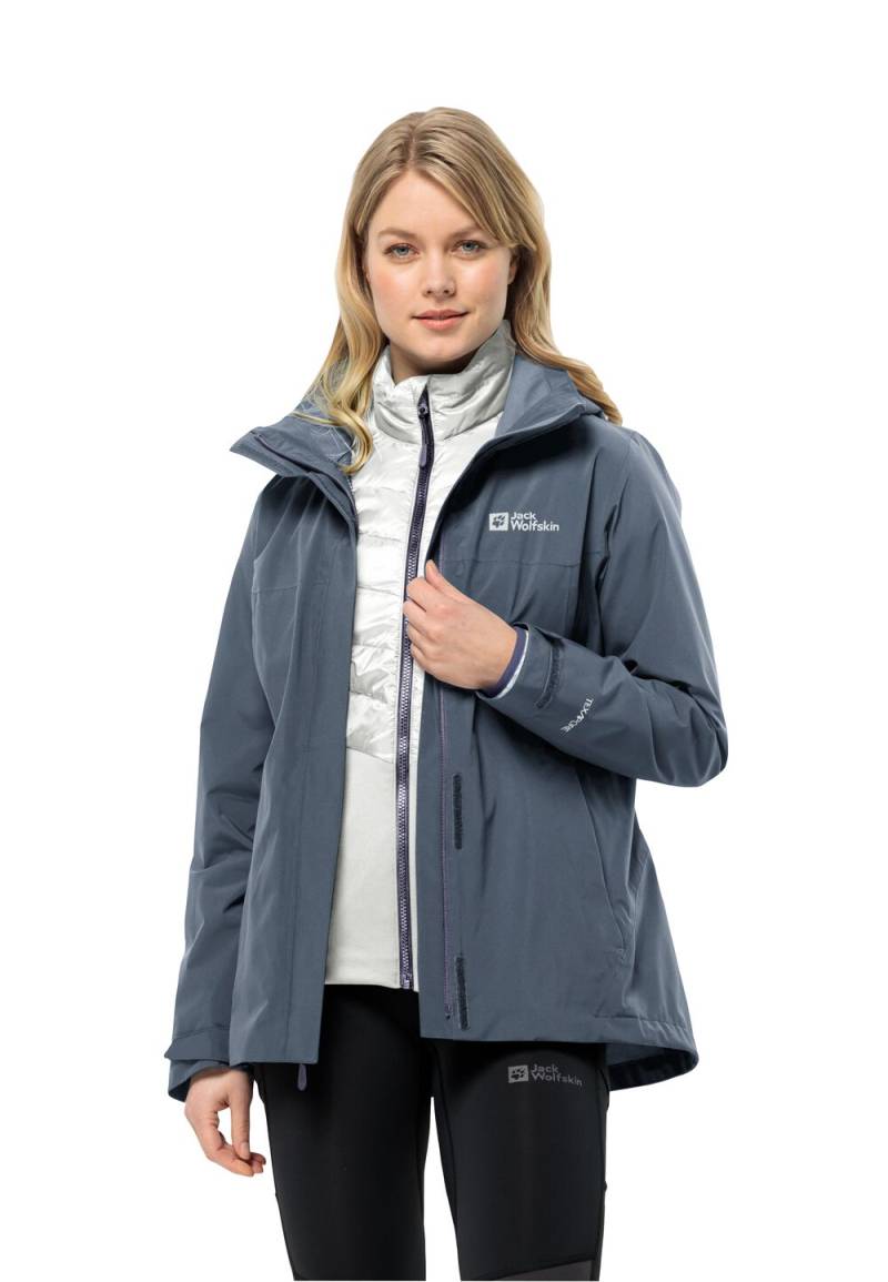 Jack Wolfskin Luntal 3in1 Jacket Women 2XL graphite / cool grey Graphite / Cool Grey von Jack Wolfskin