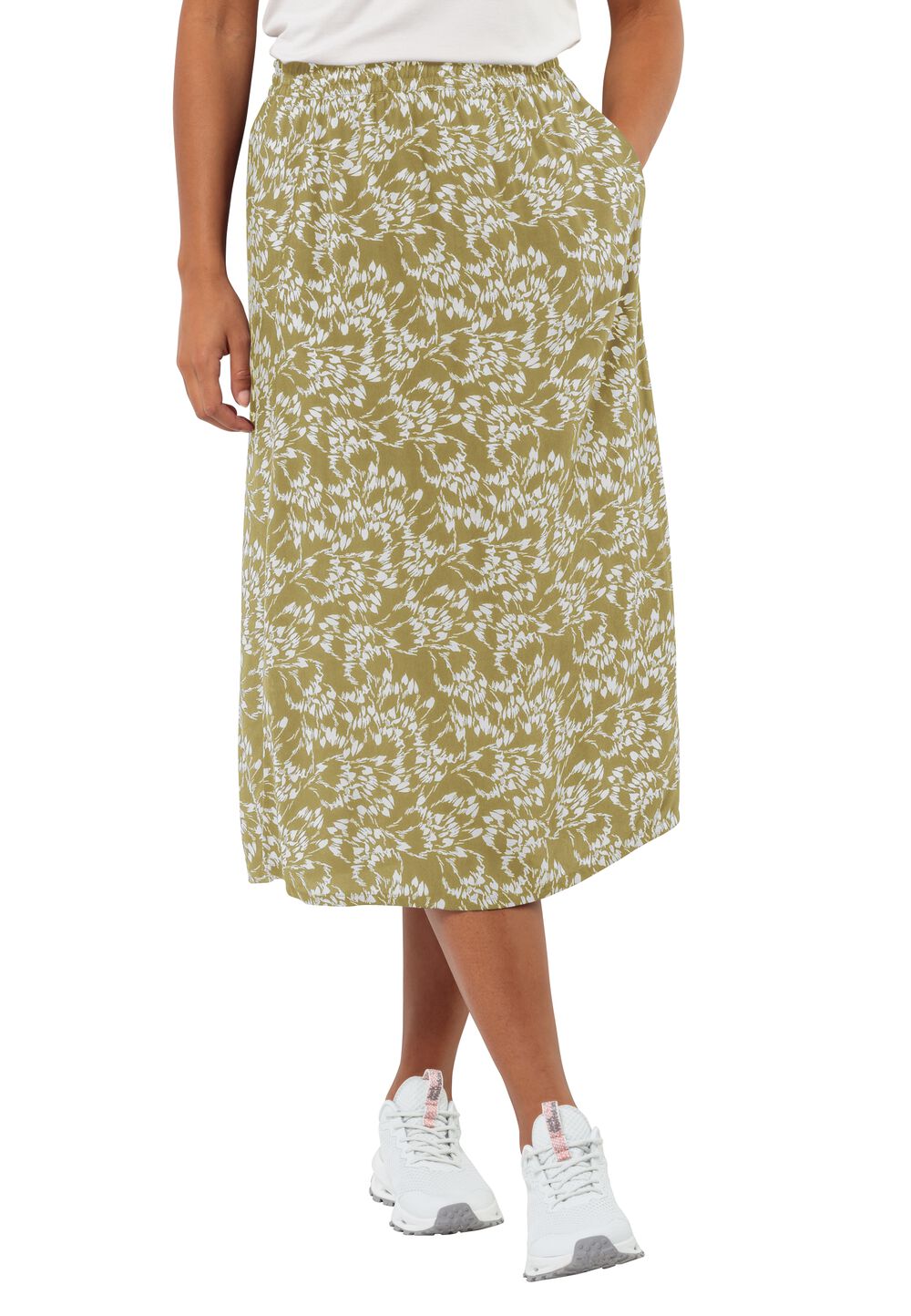 Jack Wolfskin Midirock Damen Sommerwiese Skirt S braun LEAVES bay leaf von Jack Wolfskin