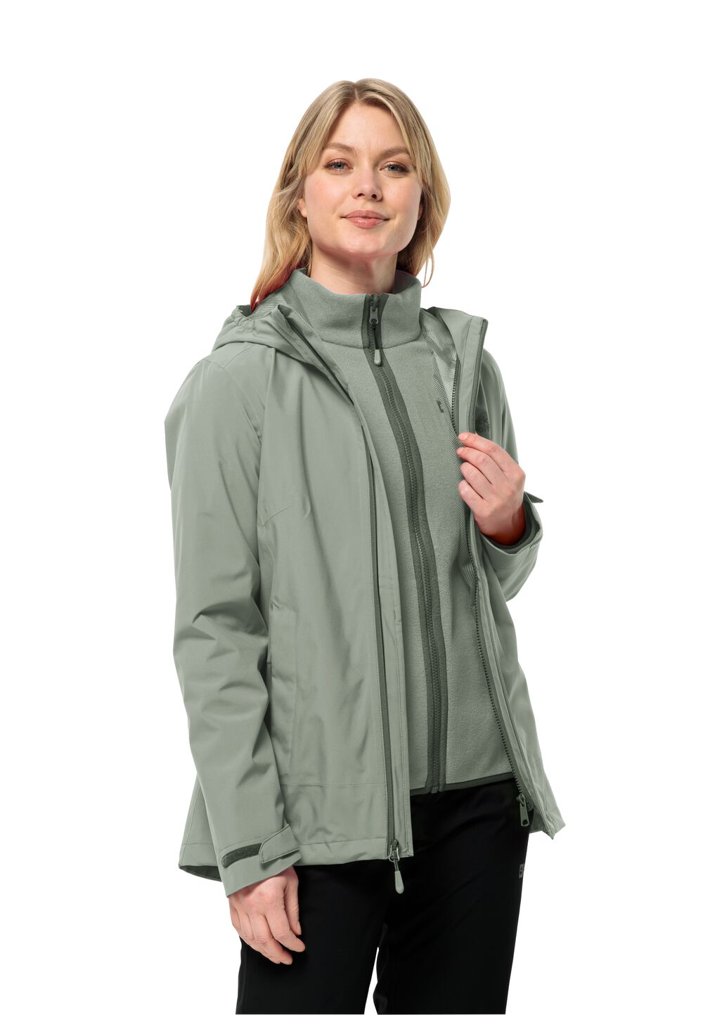 Jack Wolfskin Moonrise 3in1 Jacket Women 2XL mint leaf mint leaf von Jack Wolfskin