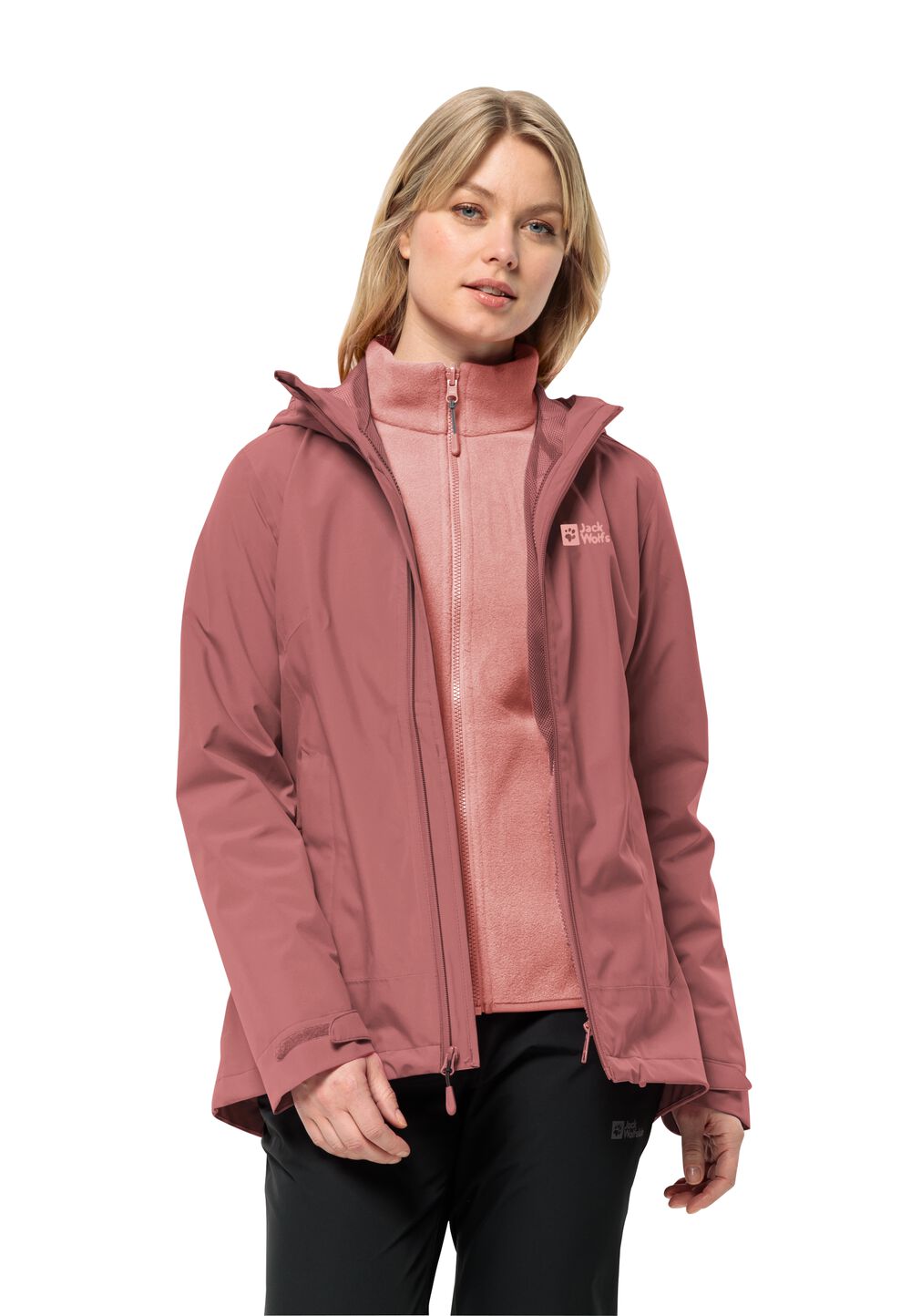 Jack Wolfskin Moonrise 3in1 Jacket Women M red ochre red ochre von Jack Wolfskin