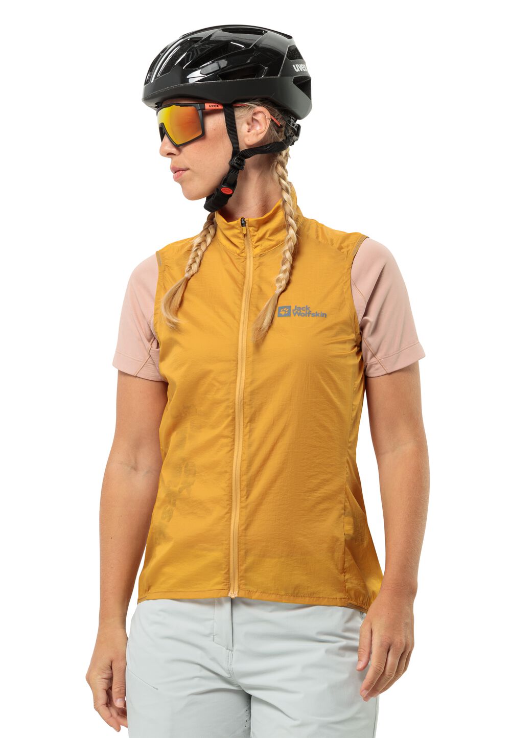 Jack Wolfskin Outdoor-Weste Damen Gravex Wind Vest Women XS braun curry von Jack Wolfskin