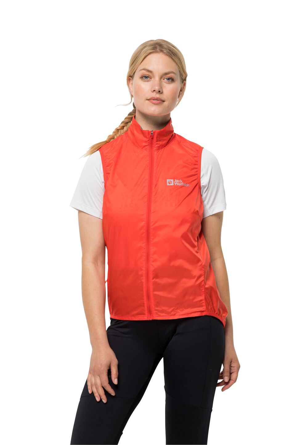 Jack Wolfskin Morobbia Wind Vest Women L tango orange tango orange von Jack Wolfskin