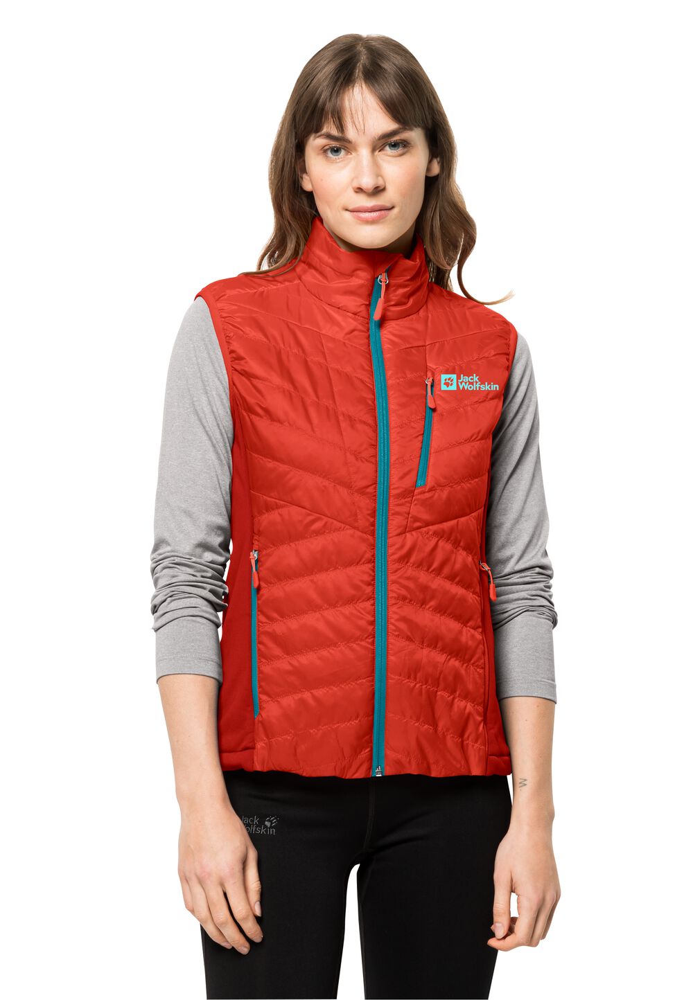 Jack Wolfskin Routeburn Pro Ins Vest Women M tango orange tango orange von Jack Wolfskin