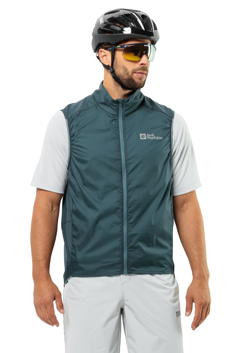 Jack Wolfskin Outdoor-Weste Herren Gravex Wind Vest Men L emerald Emerald von Jack Wolfskin