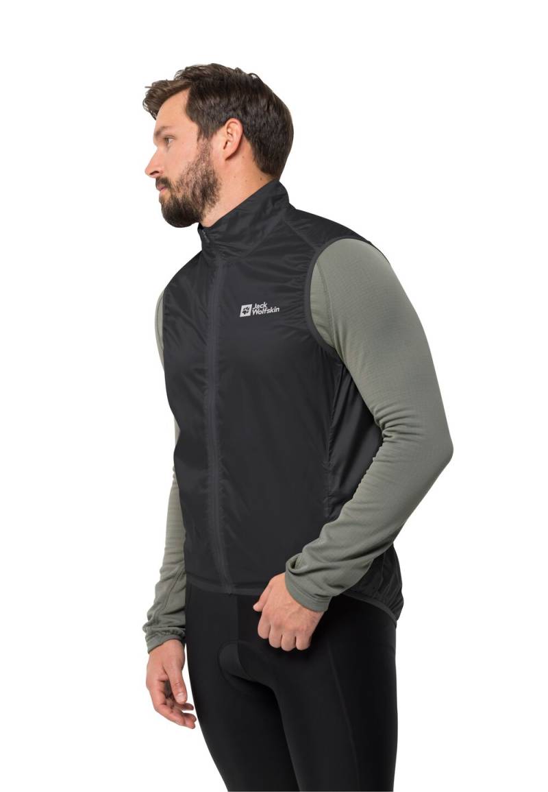 Jack Wolfskin Morobbia Wind Vest Men L black black von Jack Wolfskin