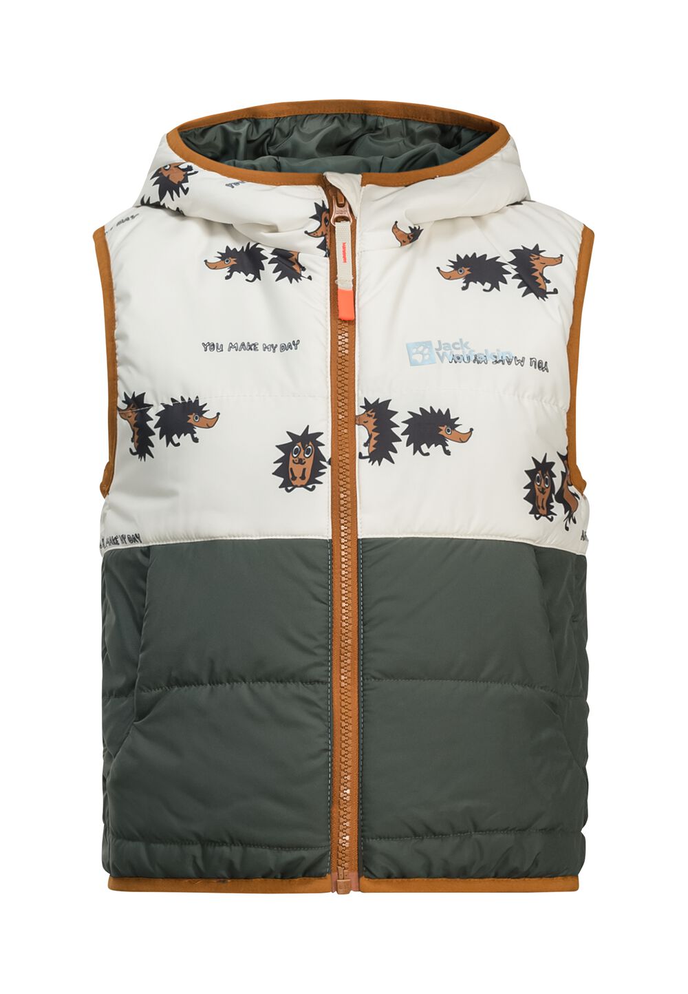 Jack Wolfskin Outdoor-Weste Kinder Gleely Ins Hooded Vest Kids 92 slate green slate green von Jack Wolfskin