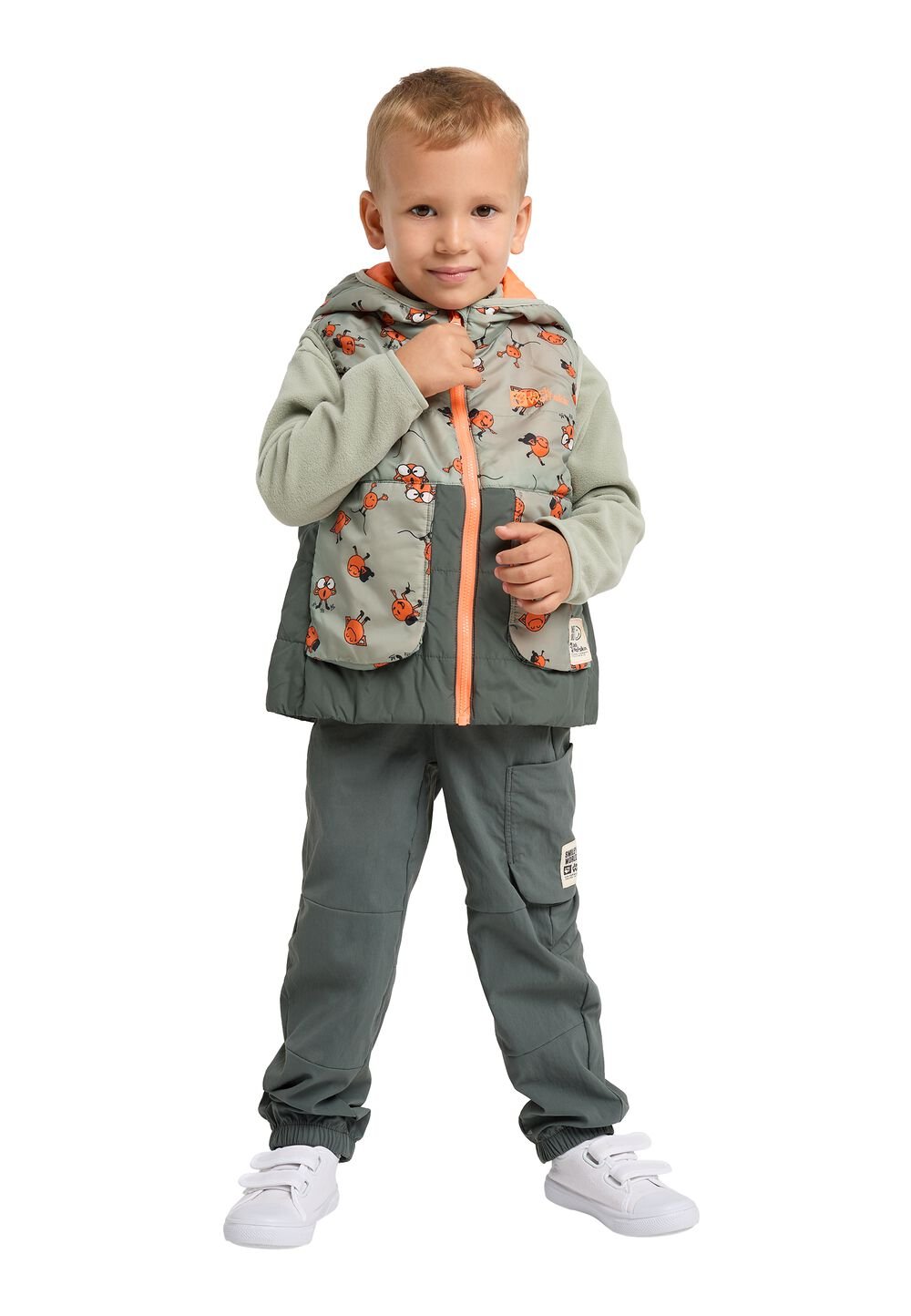 Jack Wolfskin Outdoor-Weste Kinder Smileyworld AOP Vest Kids 116 icon mint leaf Icon Mint Leaf von Jack Wolfskin