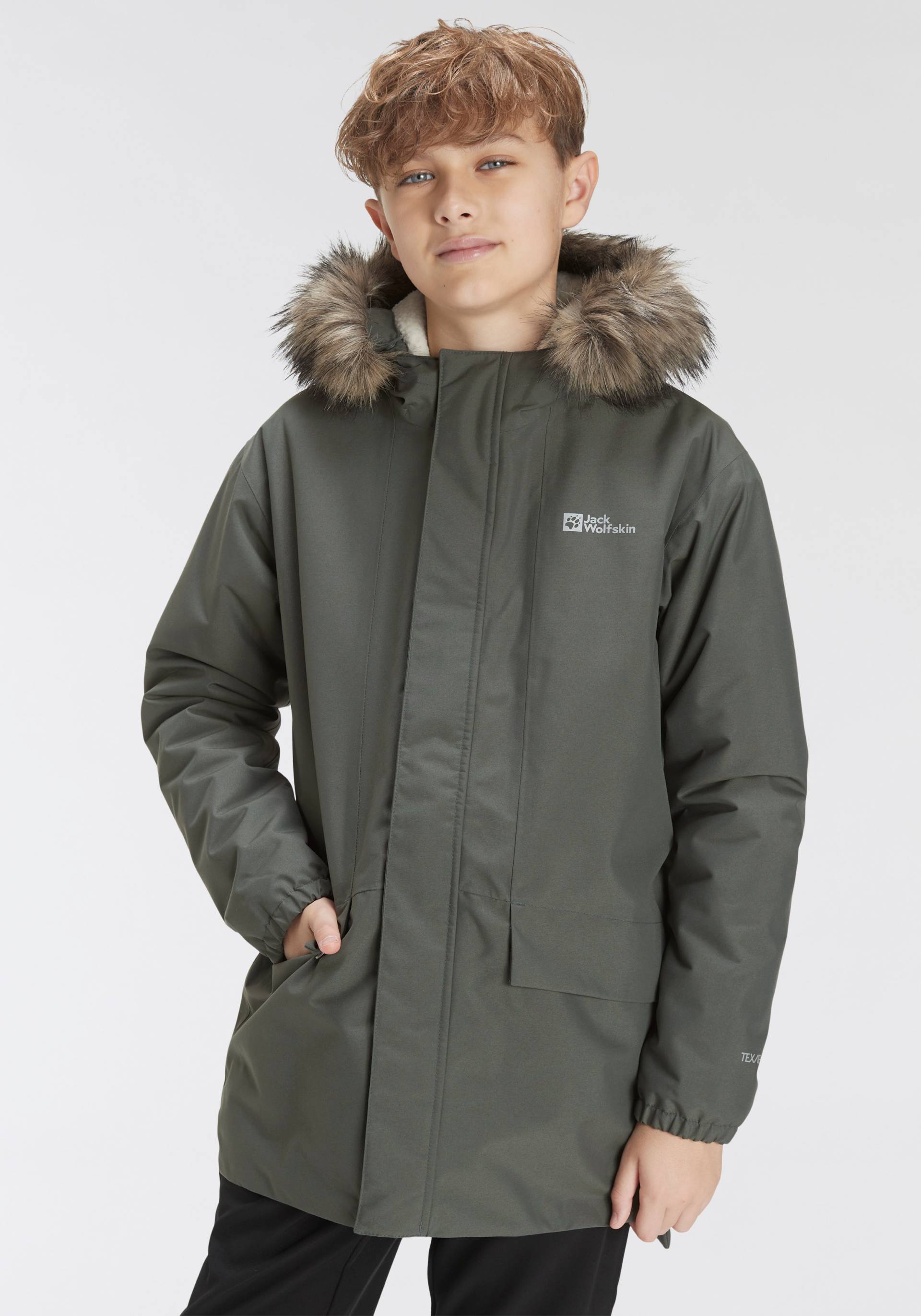 Jack Wolfskin Outdoorjacke »COSY BEAR JACKET K«, mit Kapuze, langer, isolierender Kinderparka im klassischen Design von Jack Wolfskin