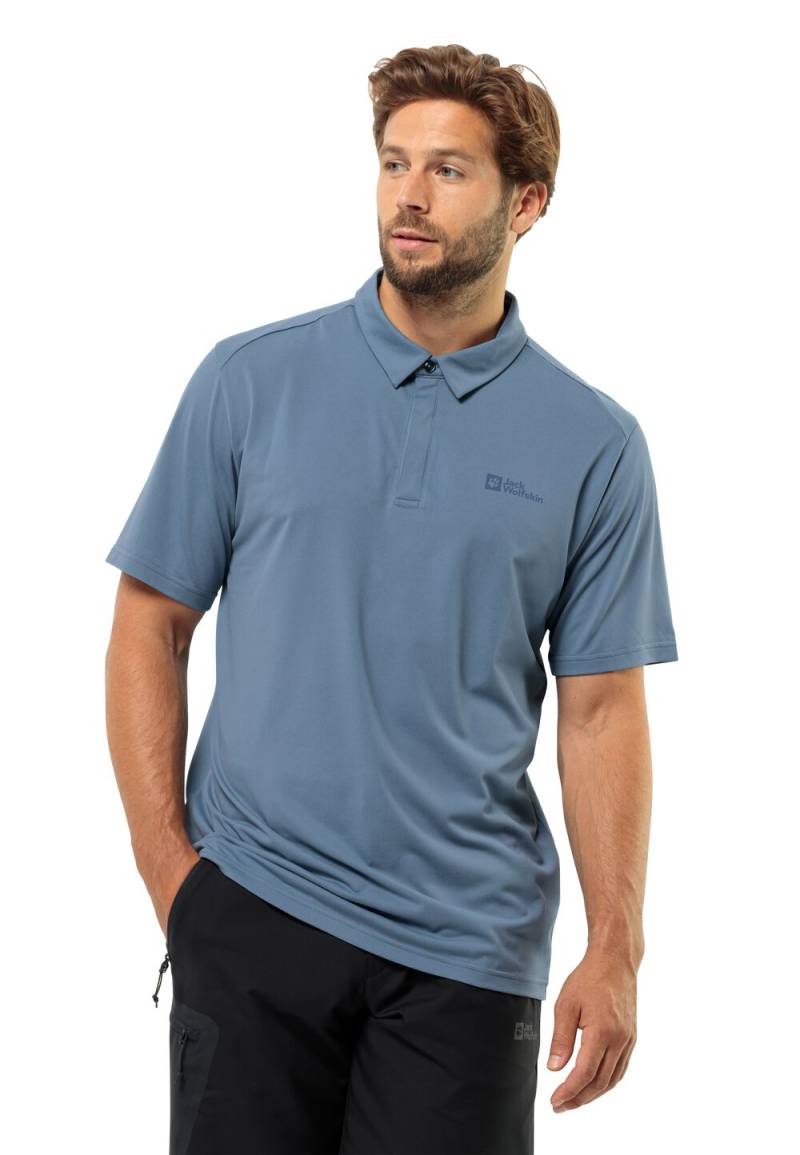 Jack Wolfskin Poloshirt Herren Delgami Polo Men M elemental blue Elemental Blue von Jack Wolfskin