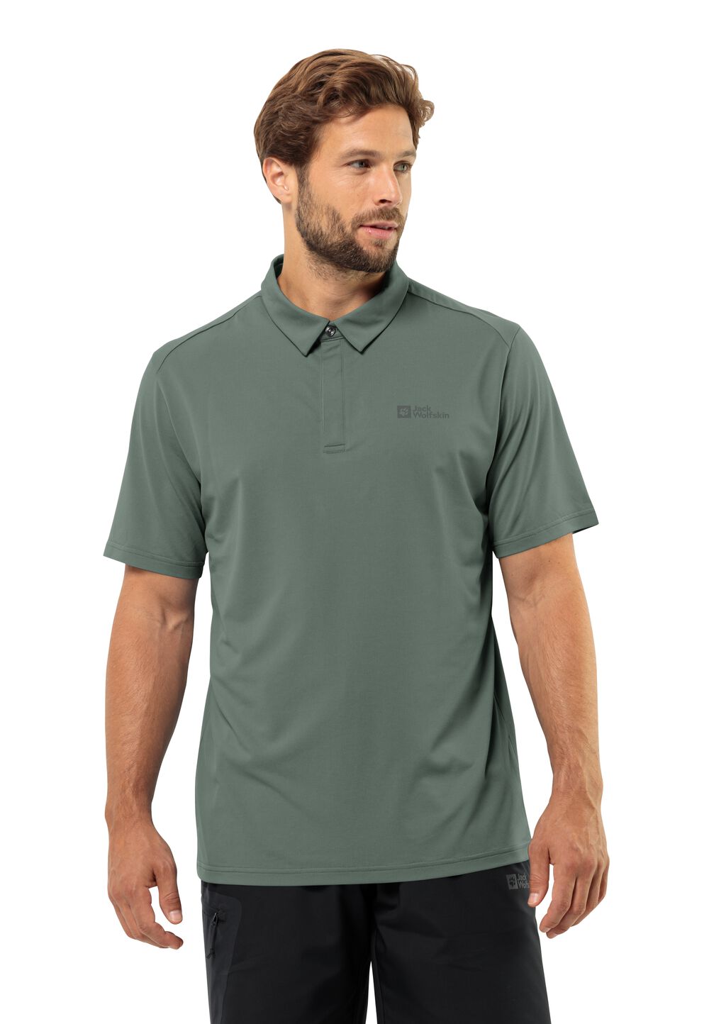 Jack Wolfskin Poloshirt Herren Delgami Polo Men S hedge green Hedge Green von Jack Wolfskin