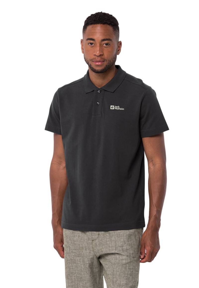 Jack Wolfskin Poloshirt Herren Essential Polo Men L black 6001 black 6001 von Jack Wolfskin