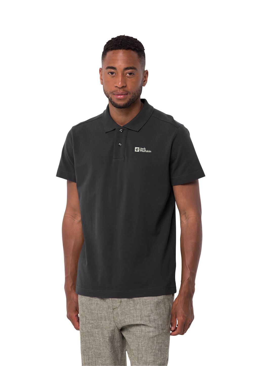 Jack Wolfskin Poloshirt Herren Essential Polo Men S black 6001 black 6001 von Jack Wolfskin