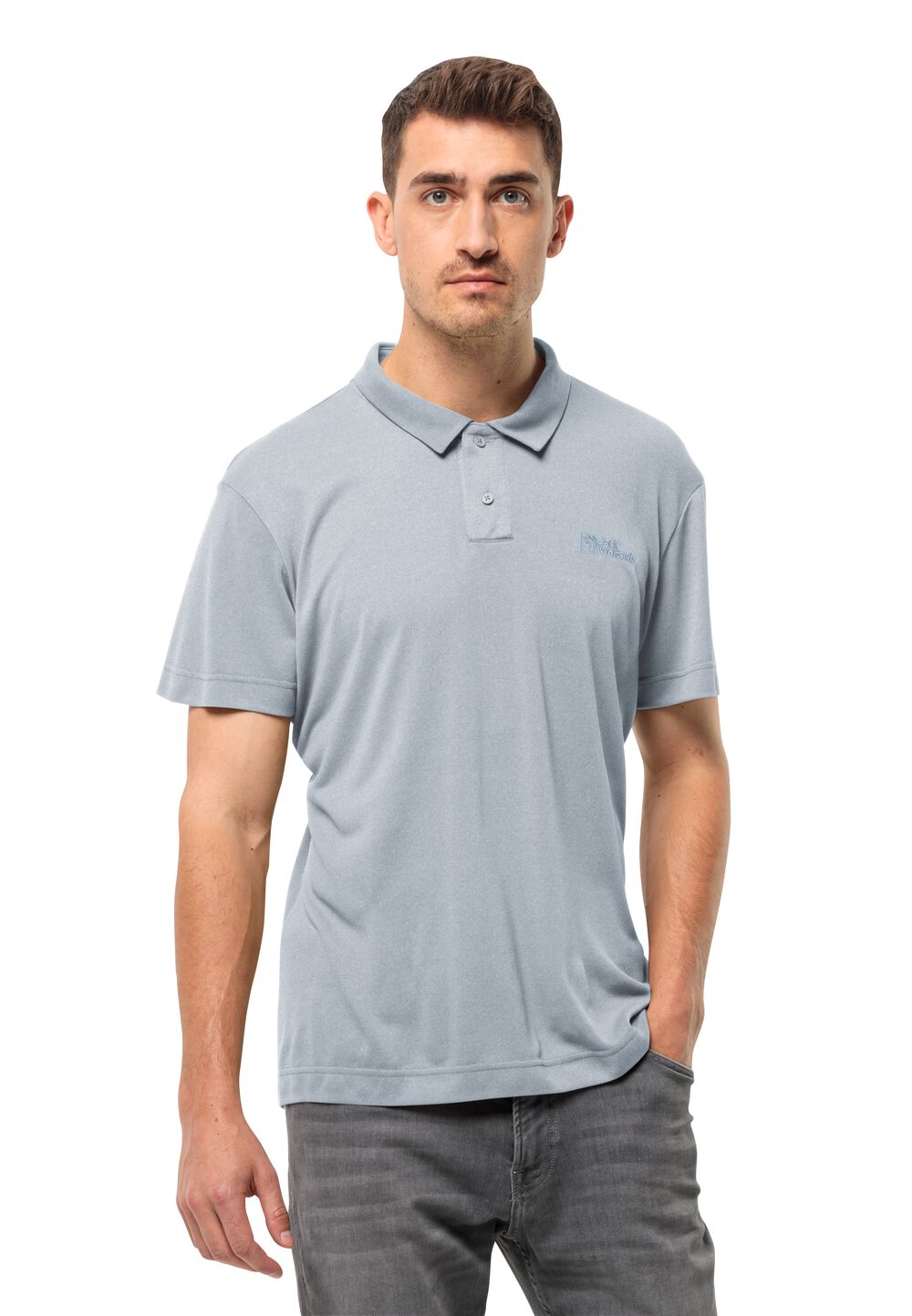 Jack Wolfskin Poloshirt Herren Pikeh Polo Men L soft blue Soft Blue von Jack Wolfskin