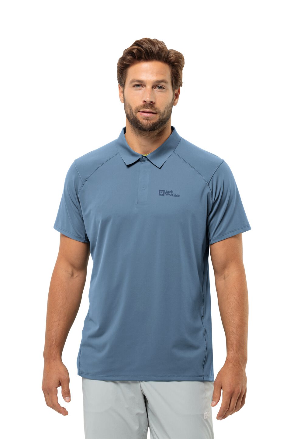 Jack Wolfskin Poloshirt Herren Prelight Chill Polo Men L elemental blue Elemental Blue von Jack Wolfskin