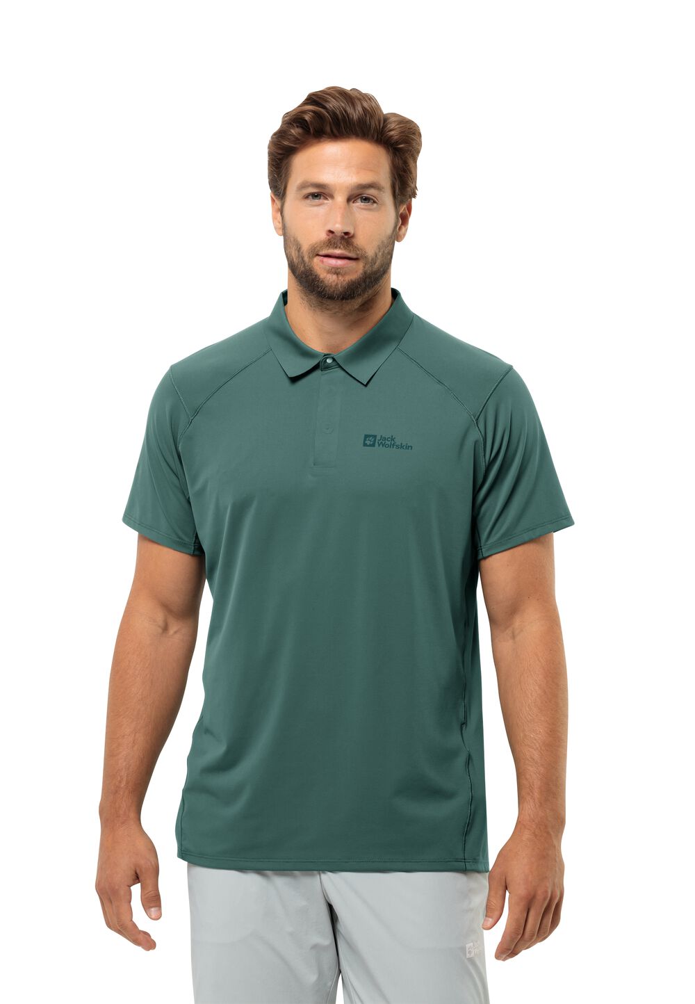 Jack Wolfskin Poloshirt Herren Prelight Chill Polo Men L jade green Jade Green von Jack Wolfskin